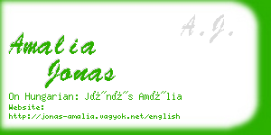 amalia jonas business card